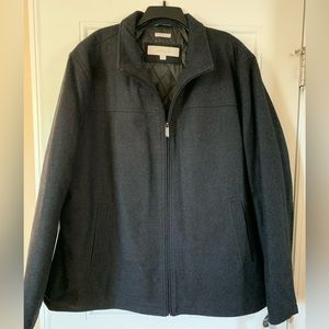 Mens Wool Blend Jacket(NEW). Perry Ellis Portfolio. Size XLT!  Charcoal.